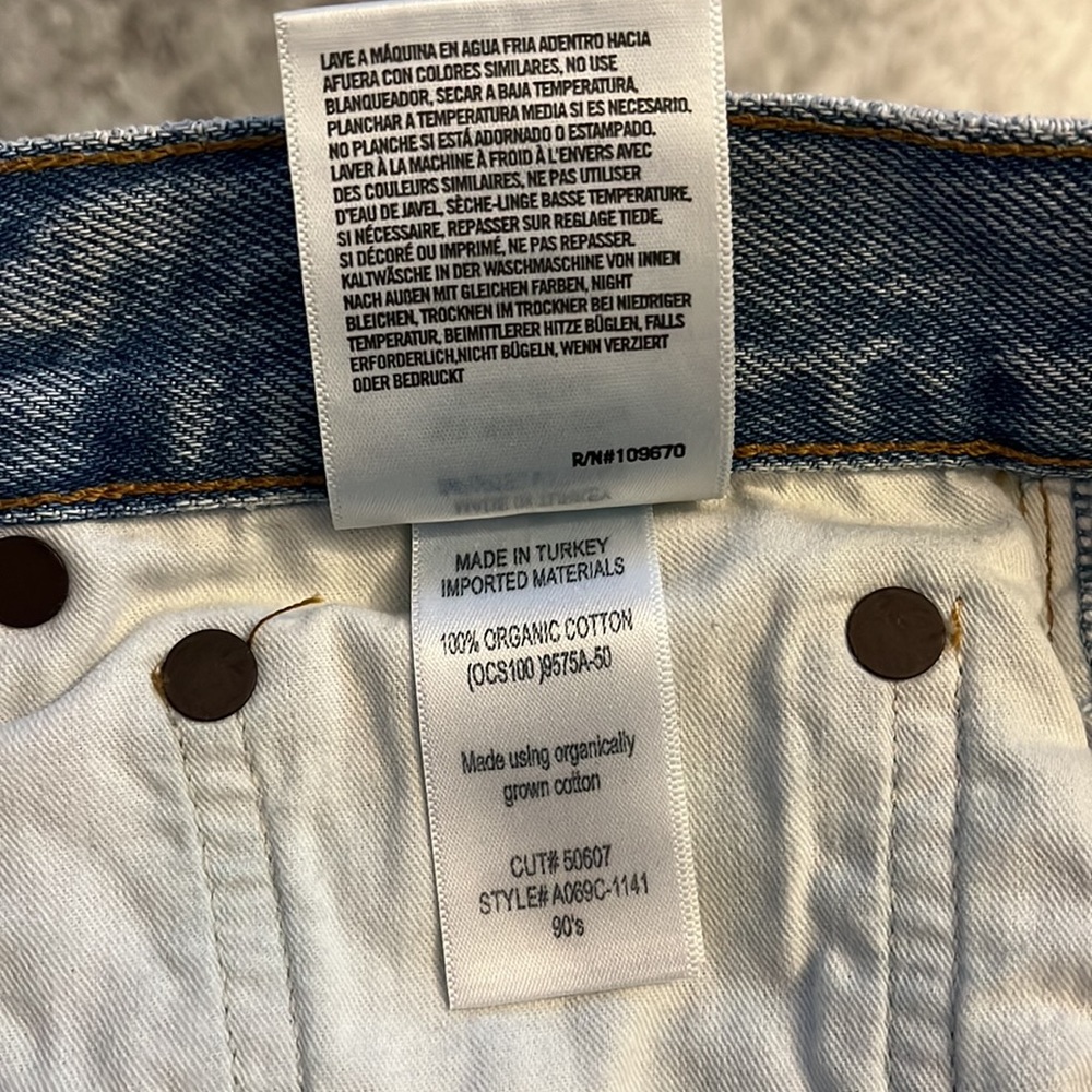 Agolde RARE 90's Mid Rise Loose Fit in Captured Sz 25, 30 Straight Leg Sz 25 - Picture 15 of 16